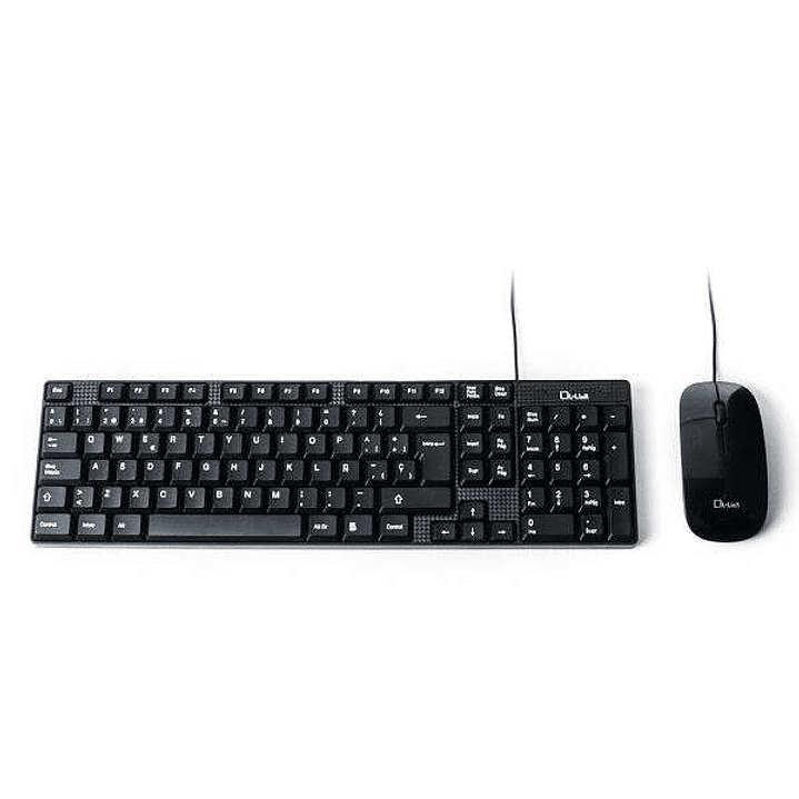 L-Link Pack USB Teclado + Raton 800dpi 3 Botones - Cable de 1.50m - Uso Ambidiestro - Color Negro 1