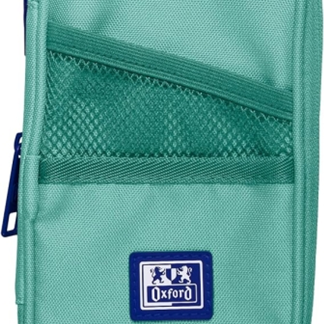 Oxford B-Max Estuche Portatodo Expandible - 1 Compartimento de Gran Capacidad - 2 Bolsillos Exteriores - Fabricado en Material Reciclado - Color Ice M 1