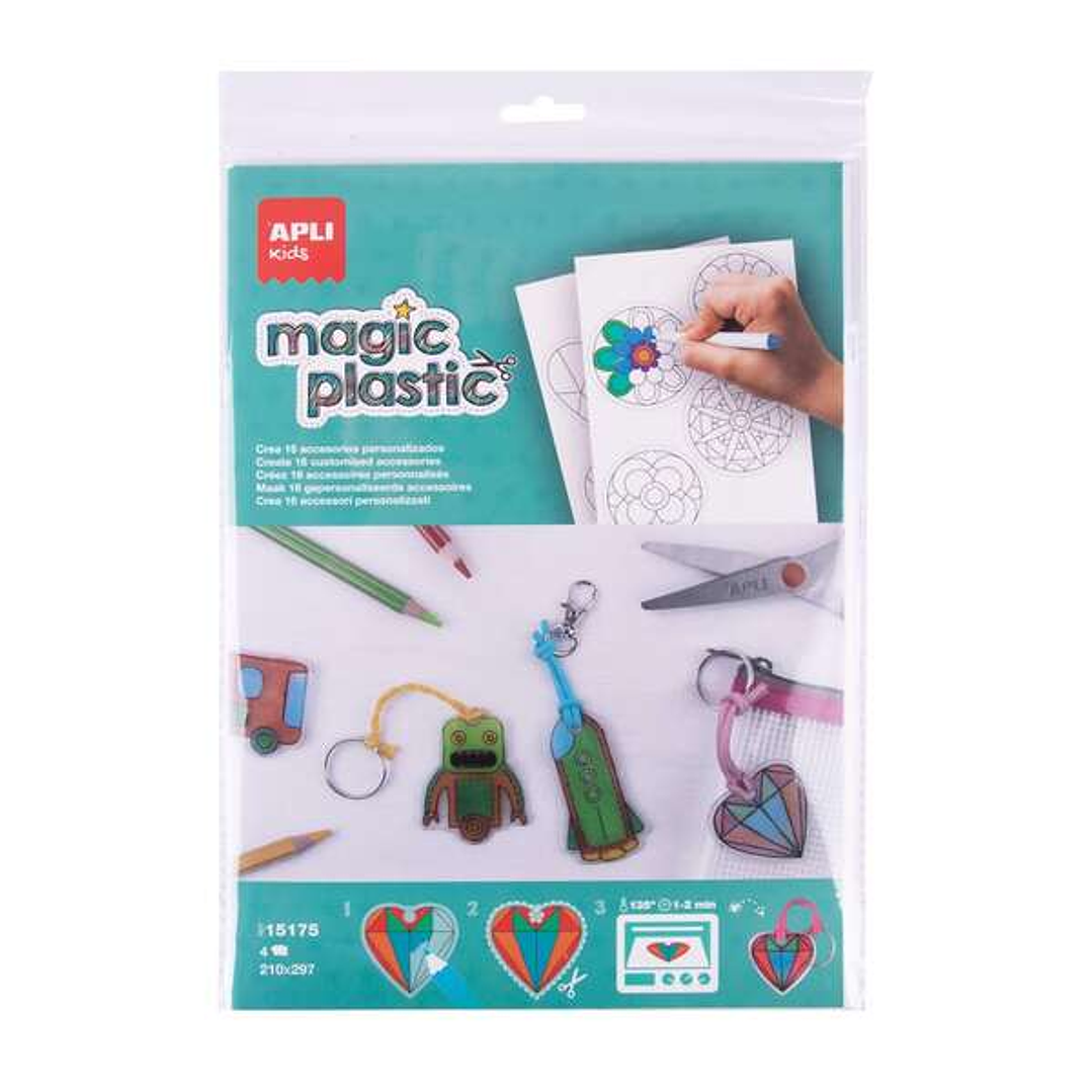 Apli Magic Plastic - Se Transforma en Plastico Duro - Disminuye su Tamaño - 4 Hojas 1