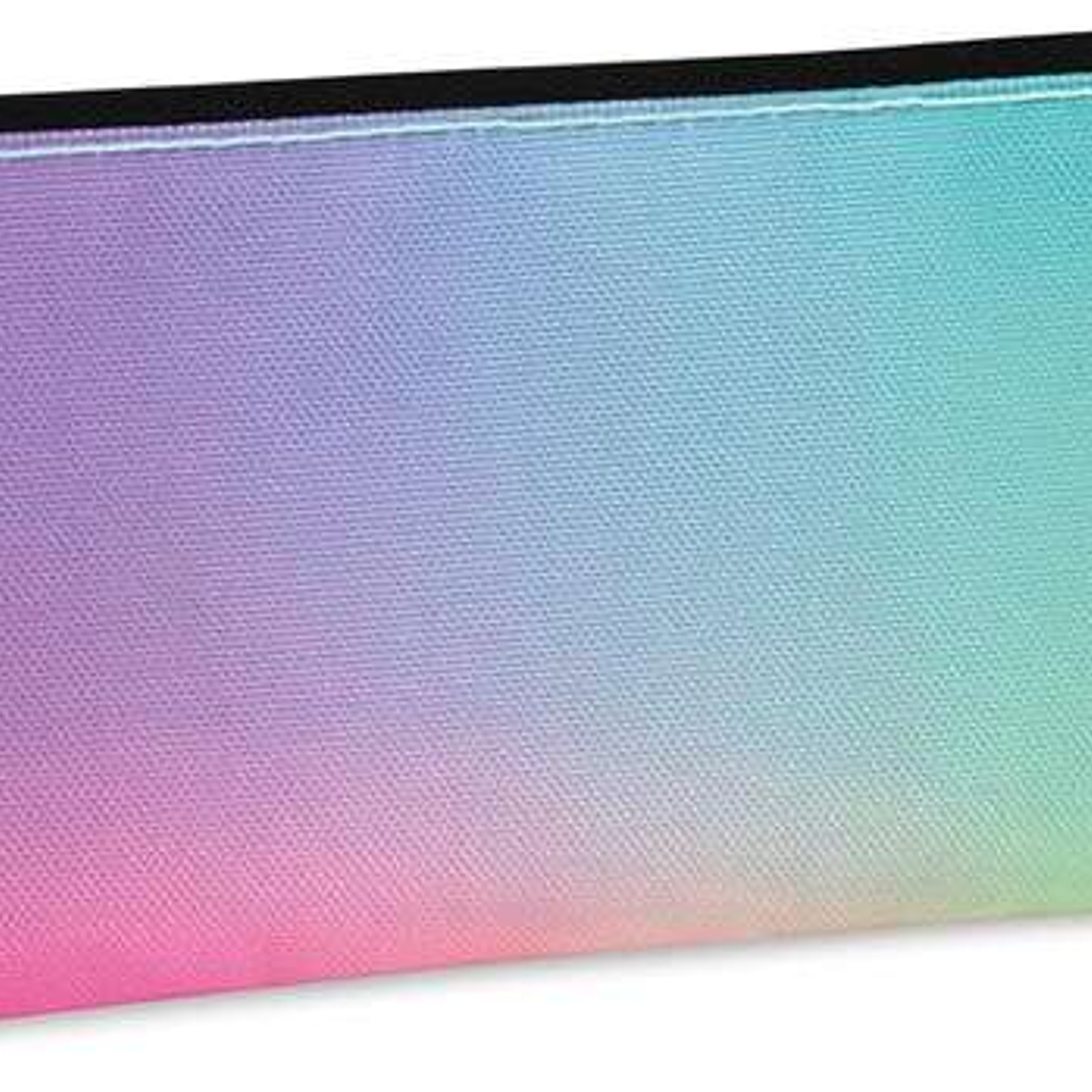 Milan Sunset Estuche Pequeño Plano Rectangular - Tejido Resistente a las Roturas y Rasgaduras - Medidas 23x9x1.3cm - Modelo Color Negro 1