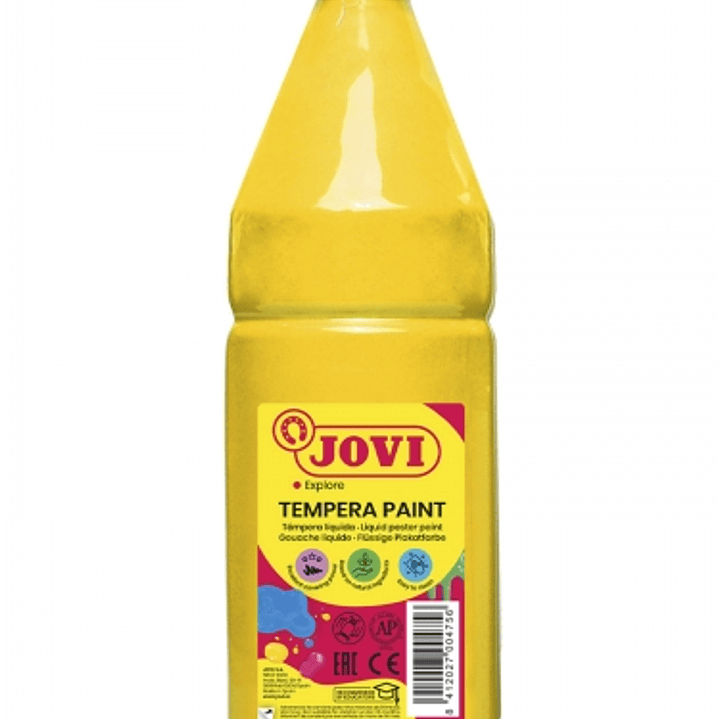 Jovi Tempera Paint Tempera Liquida 1000ml - Base Agua - Lista para Usar - Alto Poder Cubriente - Secado Rapido - Excelente Rendimiento - Facil Aplicac 1