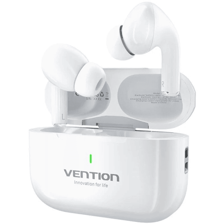 Vention Echo Lite E11 Auriculares Bluetooth 5.4 con Estuche de Carga - True Wireless - 6h Autonomia - Color Blanco 1