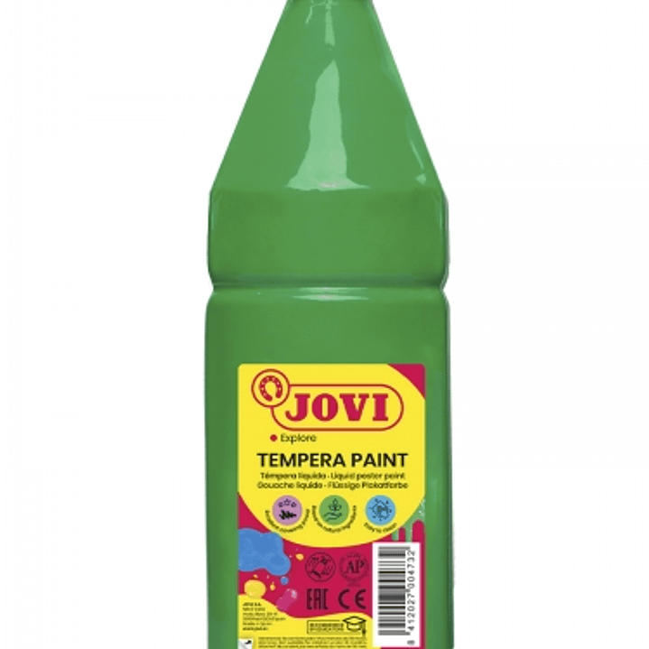 Jovi Tempera Paint Tempera Liquida 1000ml - Base Agua - Lista para Usar - Alto Poder Cubriente - Secado Rapido - Excelente Rendimiento - Facil Aplicac 1