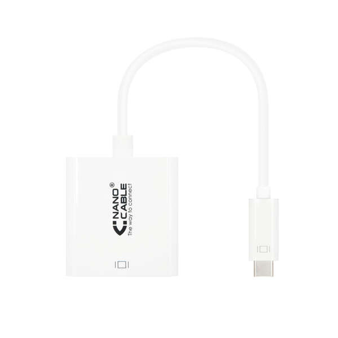 Nanocable Conversor USB-C A HDMI 4K - 15 CM - Color Blanco 1