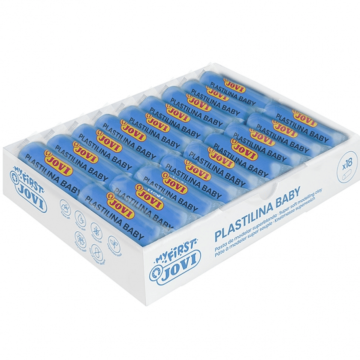 Jovi Baby Caja de 18 Pastillas de Plastilina 38gr - Pasta Modelar Super Blanda - Estimula Creatividad y Sensibilidad Tactil - Fortalece Musculos de De 1