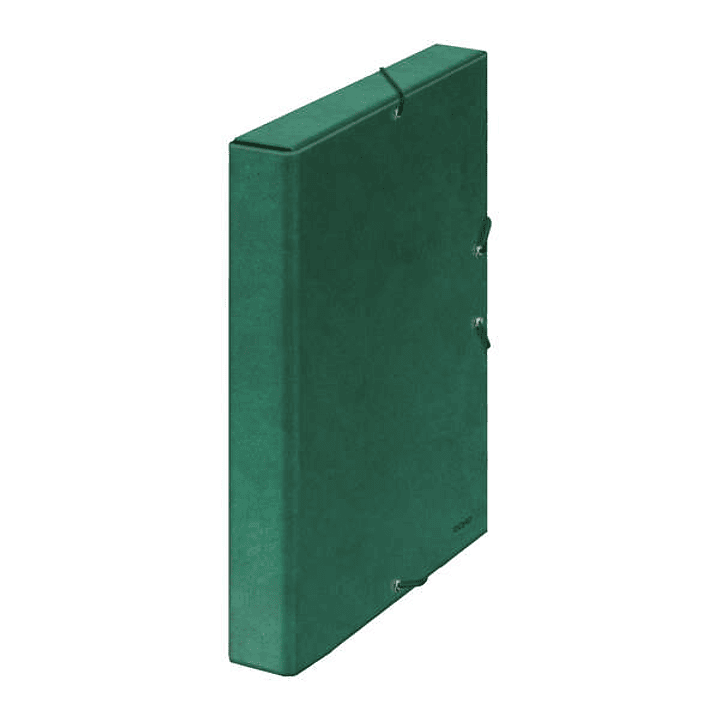 Dohe Caja para Proyectos Lomo 3cm - Carton Forrado con Papel Impreso y Plastificado - Cierre con Gomas - Color Verde 1