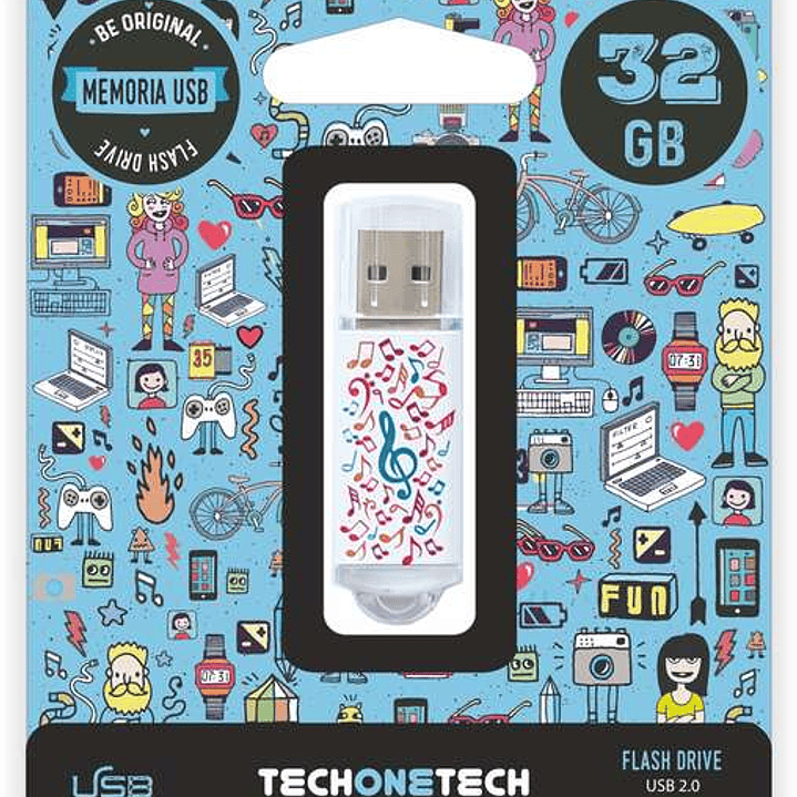 TechOneTech Music Dream Memoria USB 2.0 32GB (Pendrive) 1