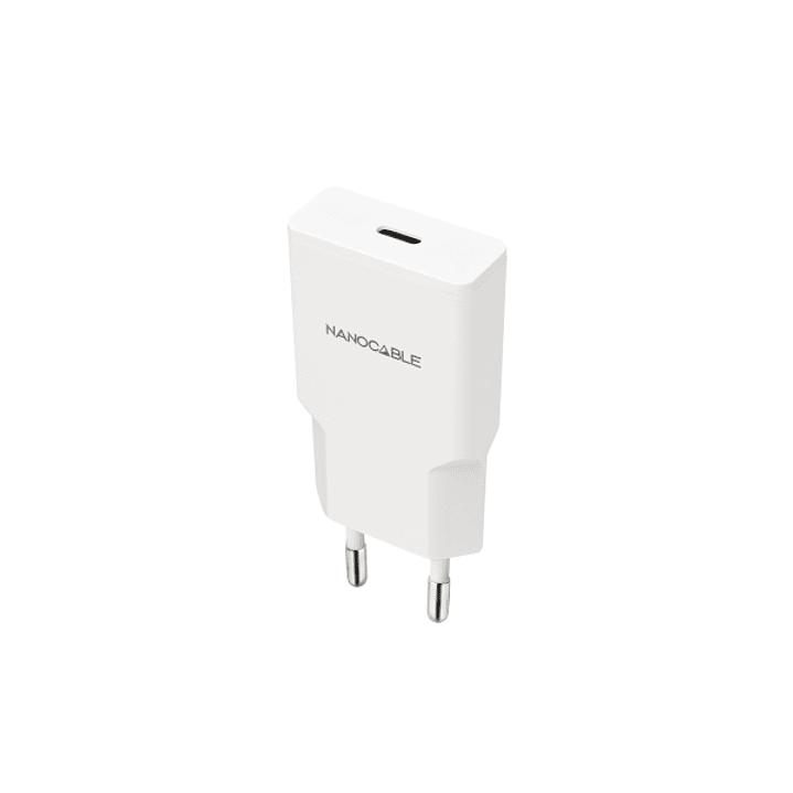 Nanocable Cargador de Pared USB-C/PD 25W - Color Blanco 1