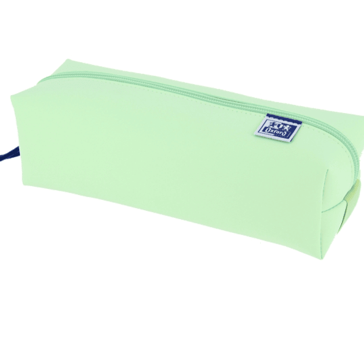 Oxford Live & Go Estuche Cuadrado Grande - Material Acolchado - Goma Elastica para unirlo al Cuaderno - Color Verde 1