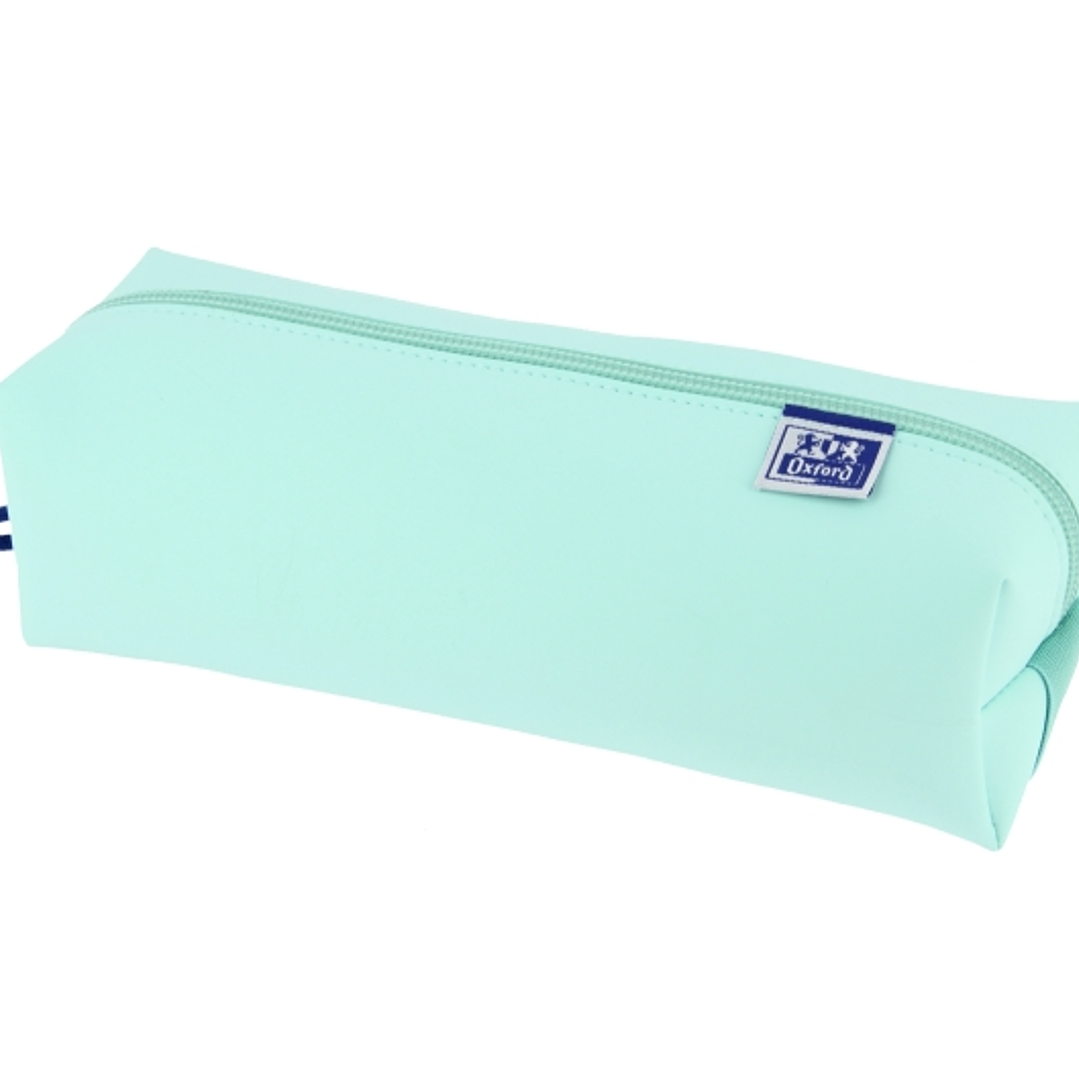 Oxford Live & Go Estuche Cuadrado Grande - Material Acolchado - Goma Elastica para unirlo al Cuaderno - Color Azul 1