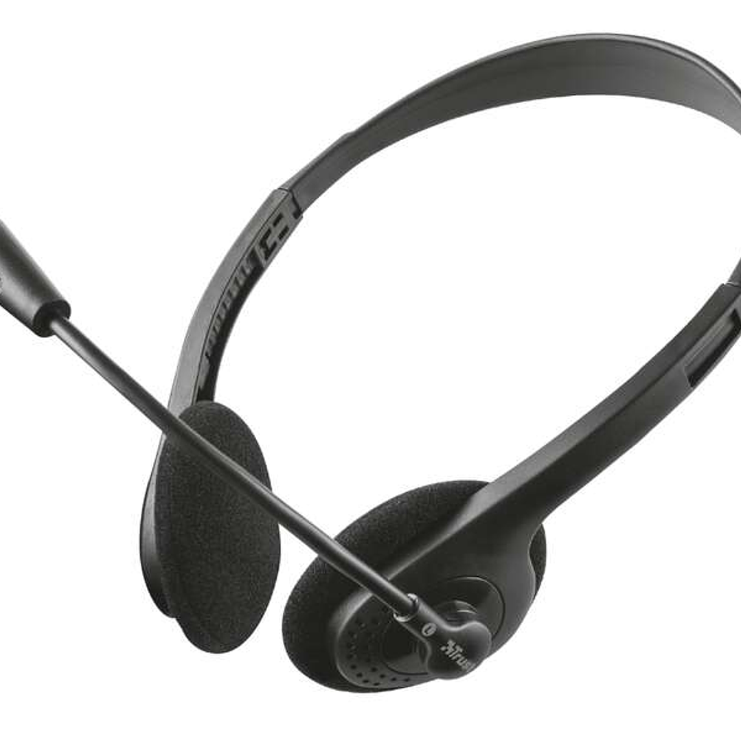 Trust Primo Chat Auriculares con Microfono - Control de Volumen - Diadema Ajustable - Jack 3.5mm - Color Negro 1