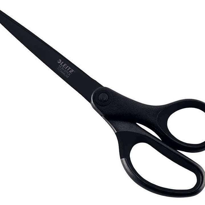 Leitz Quality Tijeras de Acero Inoxidable 18cm - Revestimiento de Titanio - Antiadherentes - Agarre Ergonomico - Color Negro 1
