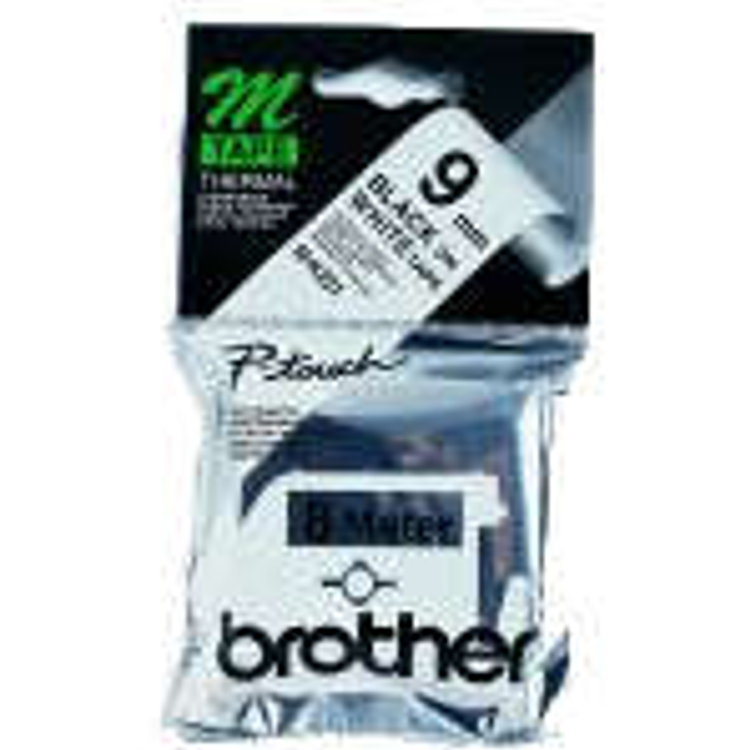 Brother MK221BZ Cinta No Laminada Original de Etiquetas - Texto Negro sobre Fondo Blanco - Ancho 9mm x 8 metros 1