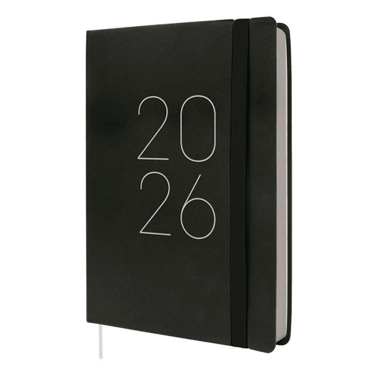 Finocam Flexi Lisa Agenda en Catalan - Anual 2026 - Tapa Blanda - Formato FA5 - 151x23x214mm - 1 Dia por Pagina - Color Negro 1