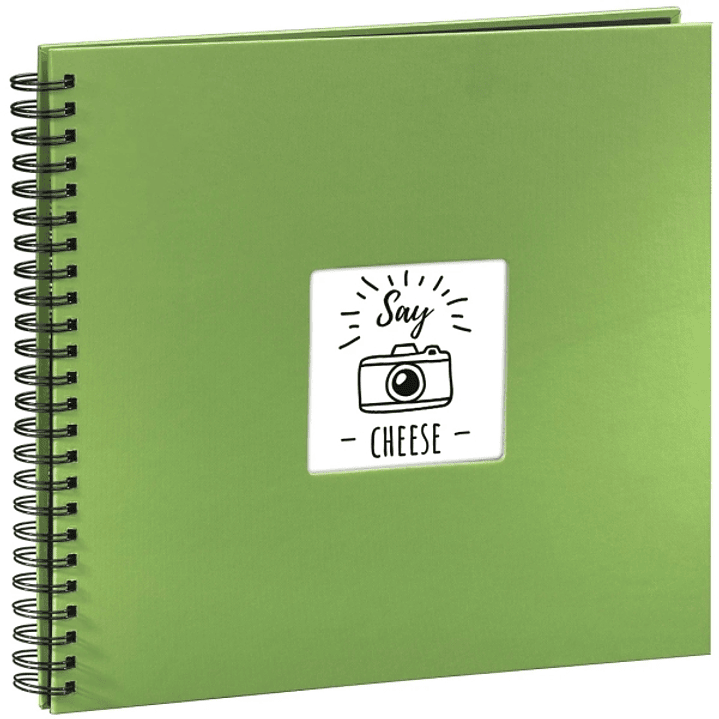 Hama Album de Fotos con Espiral - 50 Paginas Negras - Tapa de Papel - 36x32cm - Color Verde 1