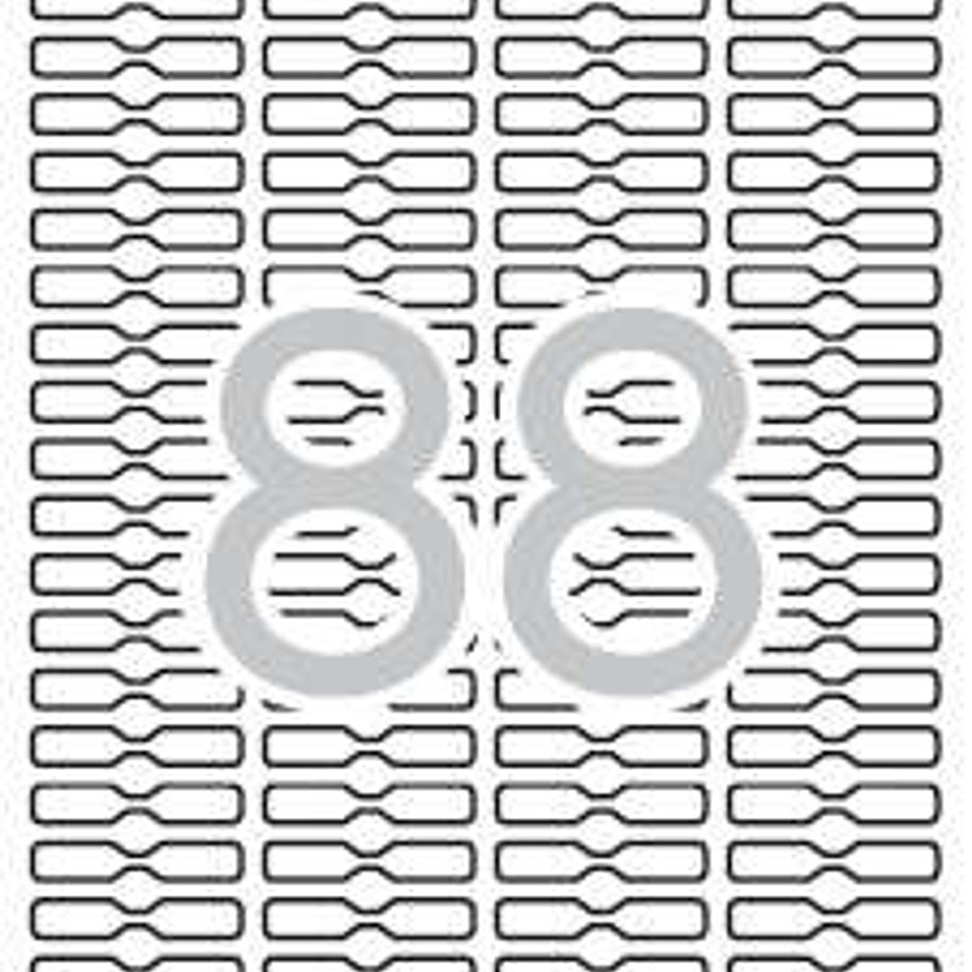 Apli Pack con 2.200 Etiquetas Especial Joyeria - Medidas 45x8mm - 25 Hojas por 88 Etiquetas - Adhesivo Removible - Cantos Romos - Color Blanco 1
