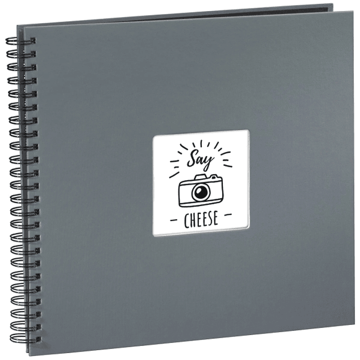 Hama Fine Art Album de Fotos con Espiral - 50 Paginas Negras - Tapa de Papel - 36x32cm - Color Gris 1