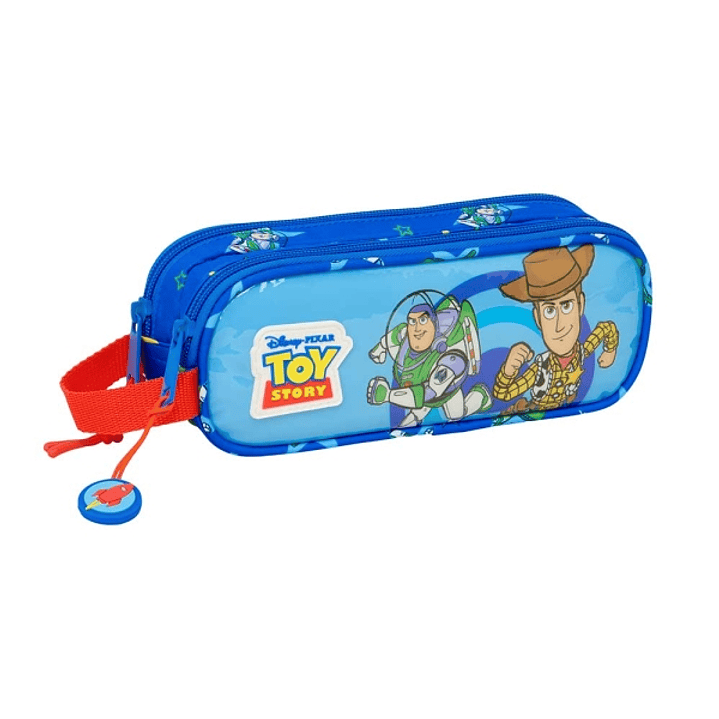 Safta Toy Story Good Vibes Portatodo - Cremallera - Asa Lateral - 1L - 210x60x80mm - Color Azul 1