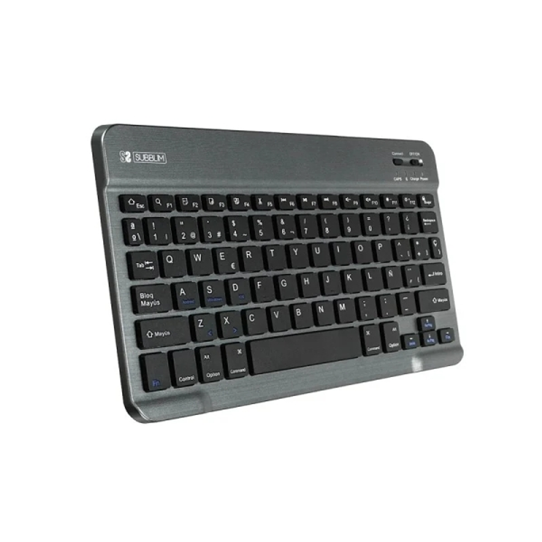 Subblim Teclado ultrafino SMART BT - Diseño compacto y elegante - Teclas de alta precisión - Batería Li-ion recargable - Ahorro de energía - Conexión  1