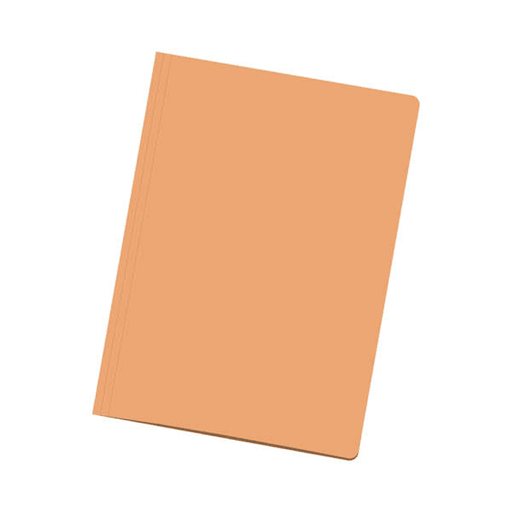Dohe Pack de 50 Subcarpetas de Cartulina - Tamaño Folio - Ranura para Fastener - Color Naranja Claro 1