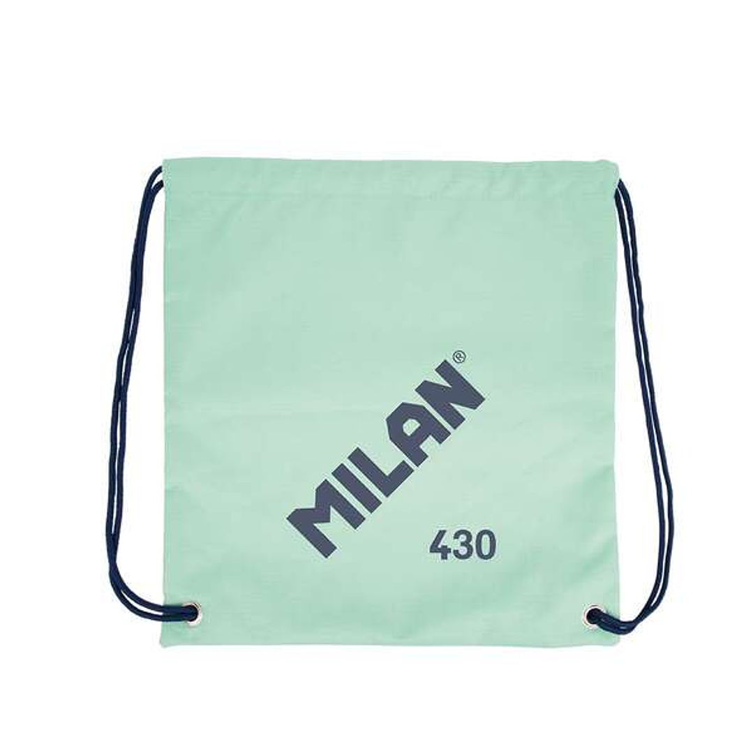 Milan Serie 1918 Bolsa/Mochila de Tiras Grande - Tejido 'ripstop' Ligero y Resistente - Medidas 34x42x0.7cm - Color Verde 1