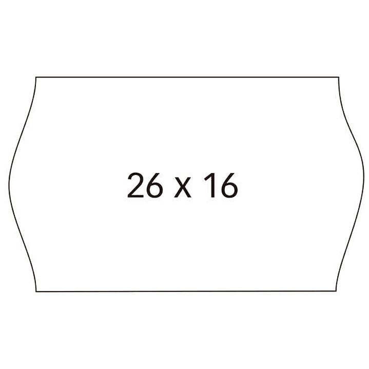 Apli Pack con 6 Rollos de 1.000 Etiquetas Blancas para Maquinas Etiquetadoras de Precios de 2 Lineas - Tamaño 26x16mm - Adhesivo Permanente - Compatib 1