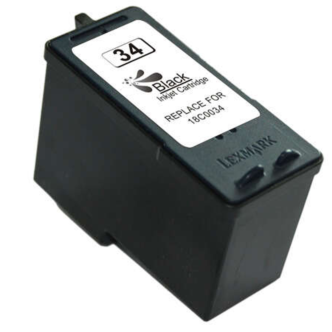 Lexmark 34 Negro Cartucho de Tinta Generico - Reemplaza 18C0034E 1