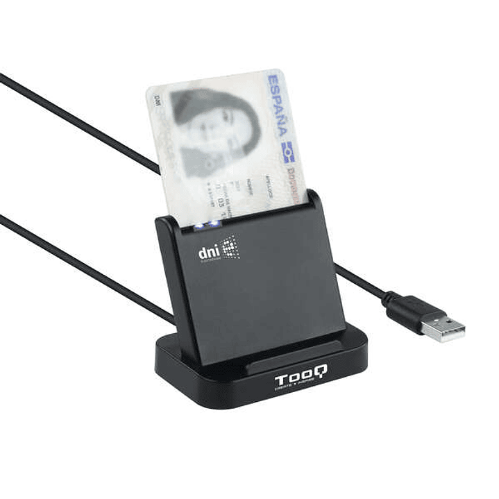 Tooq Lector de Tarjetas Inteligentes DNIe VISION USB 2.0 - Color Negro 1