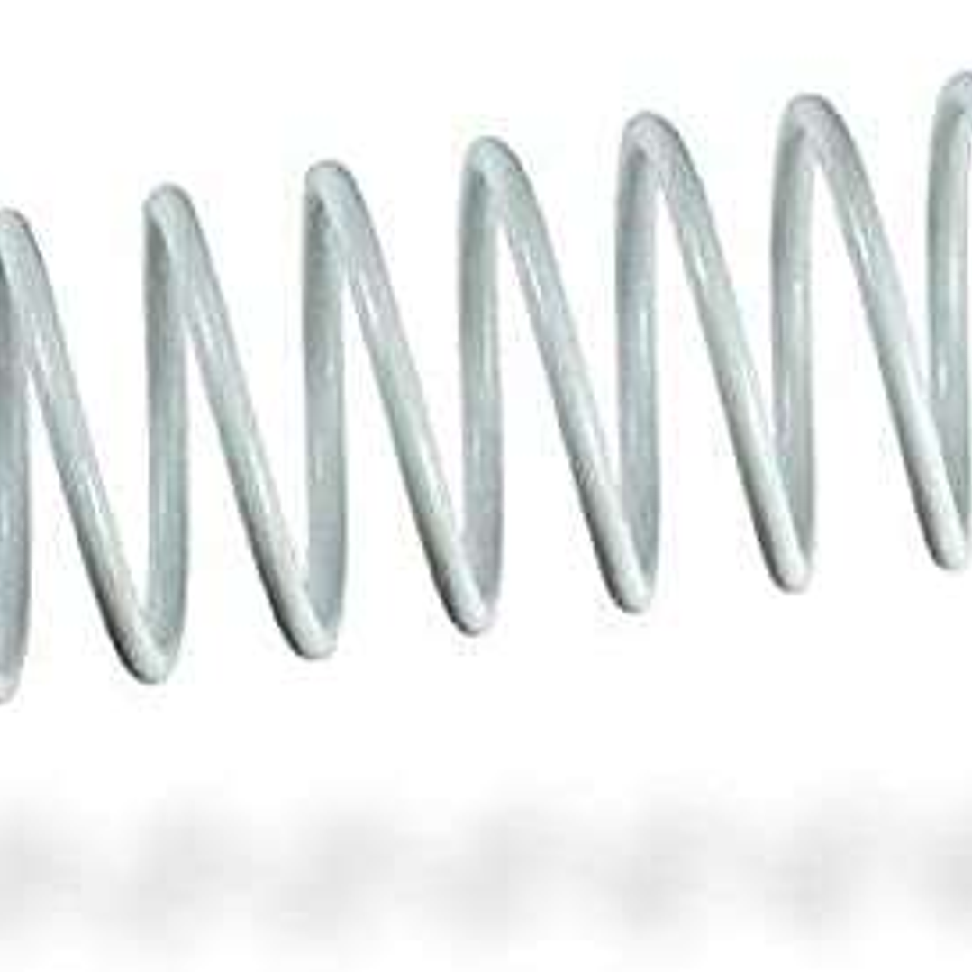 Fellowes Pack de 100 Espirales Metalicas 8mm - Hasta 40 Paginas - Color Blanco 1