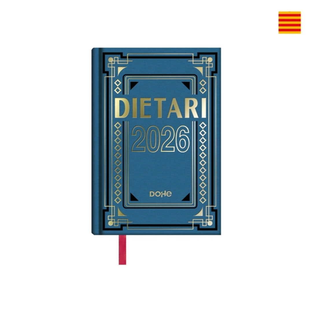Dohe Dietario Anual Octavo en Catalan - Dia Pagina - Fabricado en Geltex con Carton Contracolado - Tamaño 11.5x16.6cm - Colores Surtidos Aleatorios 1