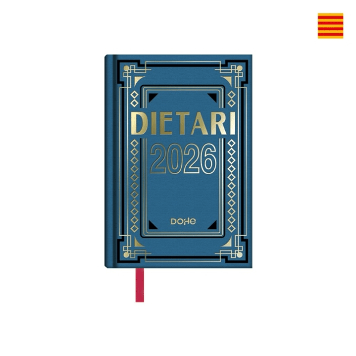 Dohe Dietario Anual Octavo en Catalan - Dia Pagina - Fabricado en Geltex con Carton Contracolado - Tamaño 11.5x16.6cm - Colores Surtidos Aleatorios 1
