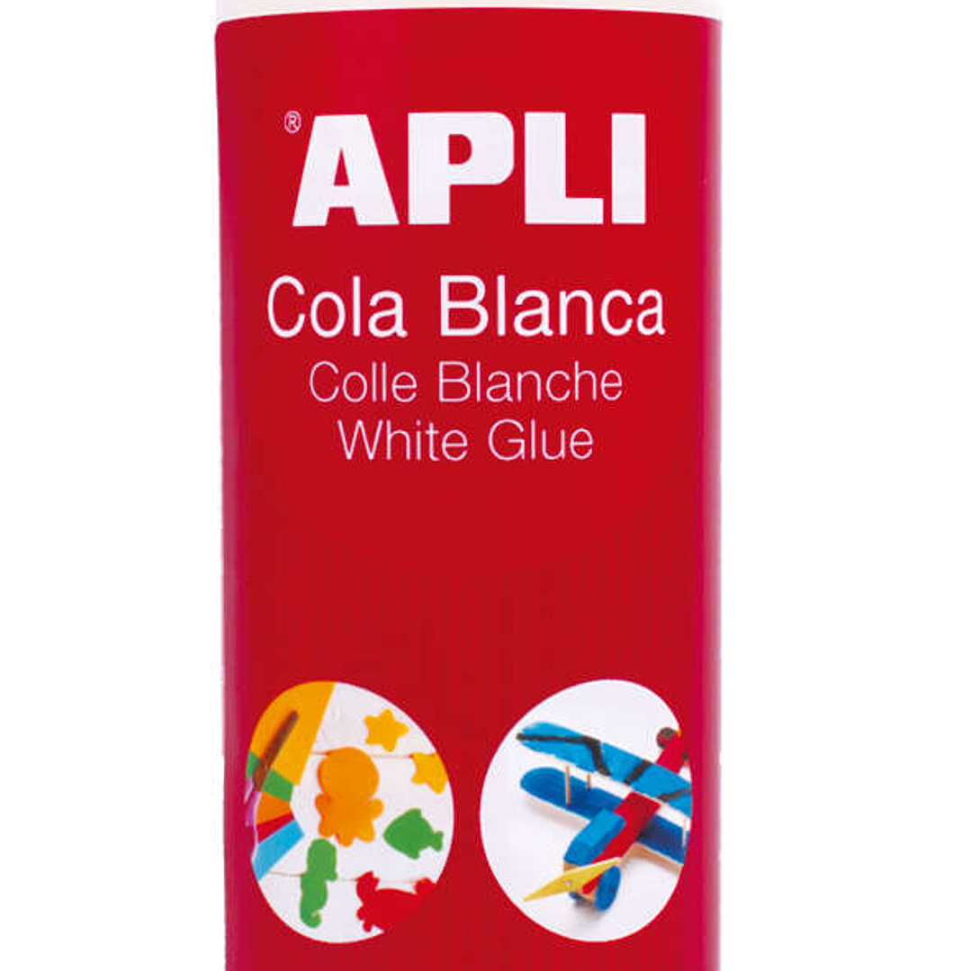 Apli Bote de Cola Blanca con Aplicador 1kg - Secado Rapido - Resistente al Agua - Libre de Solventes - No Toxica 1