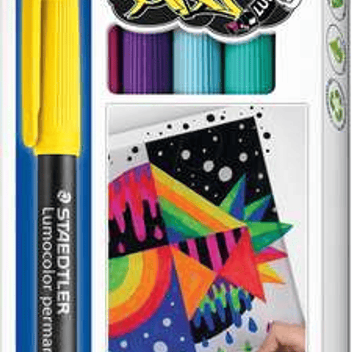 Staedtler Lumocolor 318 C6 Pack de 6 Rotuladores Permanentes - Trazo de 0.6mm Aprox - Secado Rapido - Colores Surtidos 1