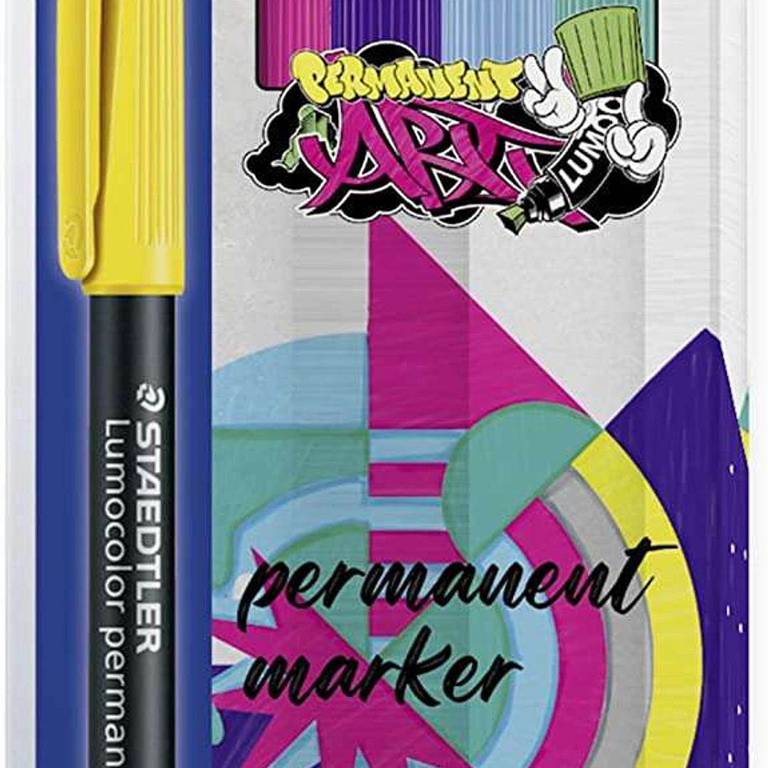 Staedtler Lumocolor 317 Pack de 6 Rotuladores Permanentes - Punta Media Redonda - Trazo 1mm Aprox - Capuchon con Clip - Secado Rapido - Colores Surtid 1