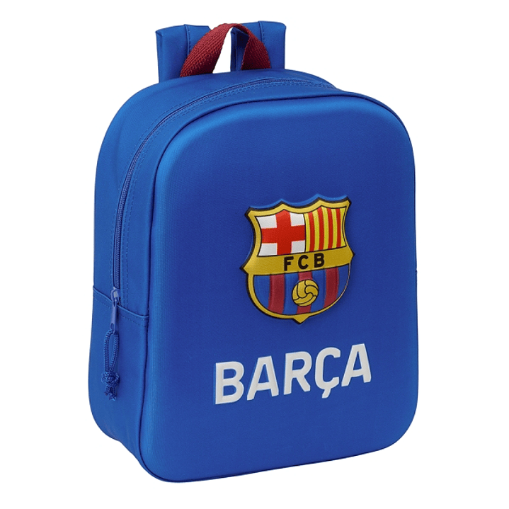Safta F.C. Barcelona Mochila Guarderia 3D - Asa de Mano - Compartimento Principal con Cremallera - 22x27x10cm - Color Azul 1