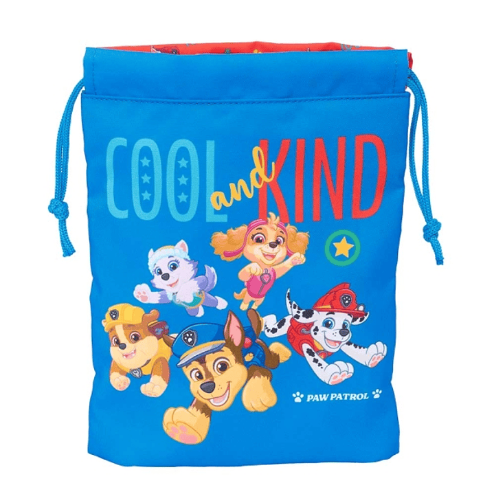 Safta Paw Patrol Cool Saco Plano - Cierre con Cordon - 1L - Facil de Abrir y Cerrar - Ligero y Portatil - 200x250mm - Color Azul 1