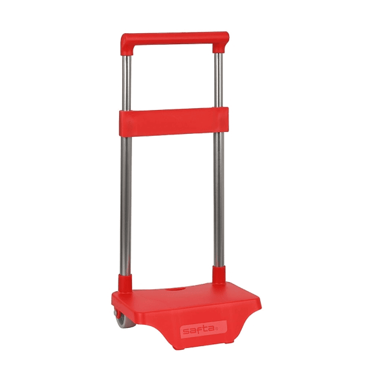 Safta Carro Portamochilas - Sujecion Universal - Material Resistente - Ruedas de PVC - Modelo Patentado - 26x10x34cm - Color Rojo 1