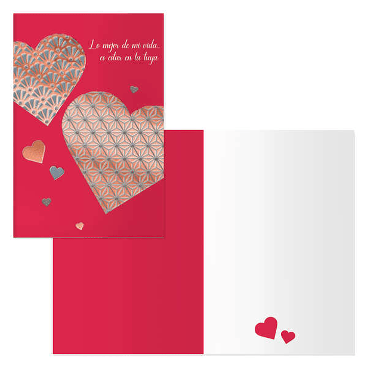 Dohe Pack de 6 Tarjetas de Felicitacion de San Valentin - 11.5x17cm - Impresas a Todo Color - Estampaciones con Pelicula de Color - Estampacion en Sec 1
