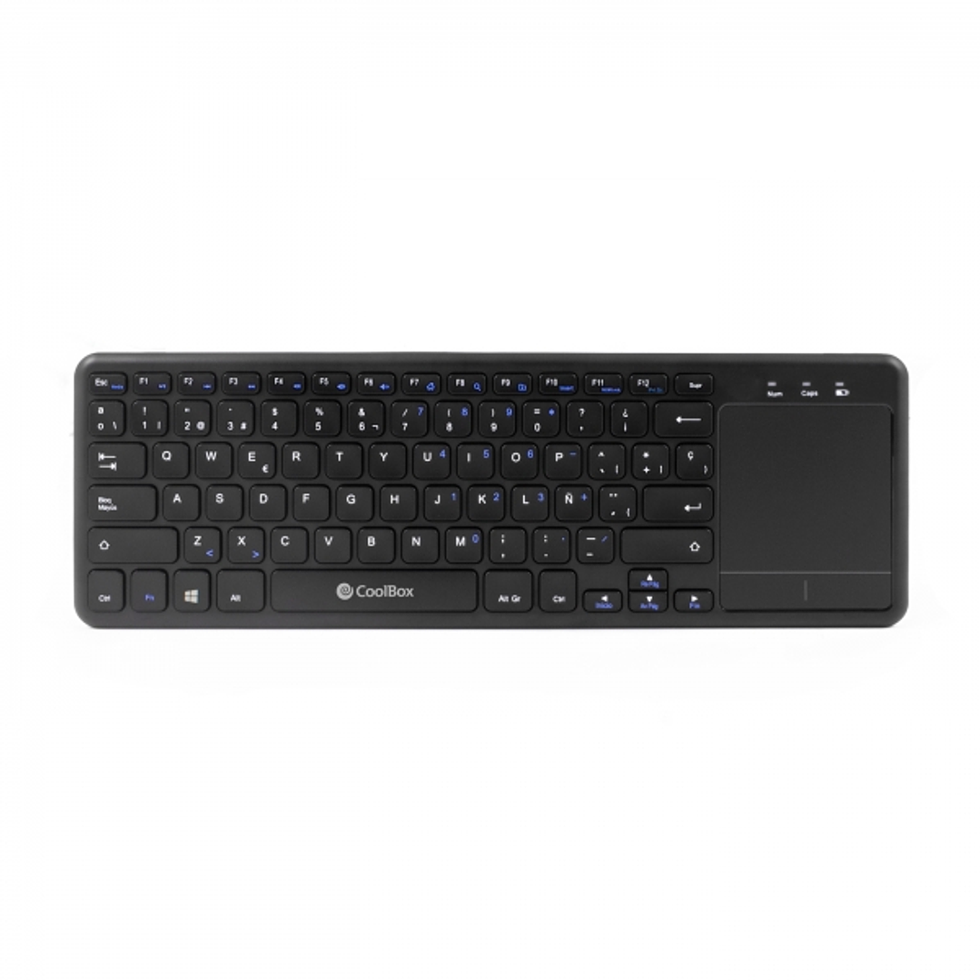 Coolbox TEW01-BK Teclado Inalambrico Touchpad - PC, TV - Color Negro 1