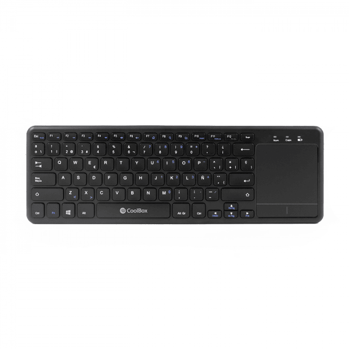 Coolbox TEW01-BK Teclado Inalambrico Touchpad - PC, TV - Color Negro 1