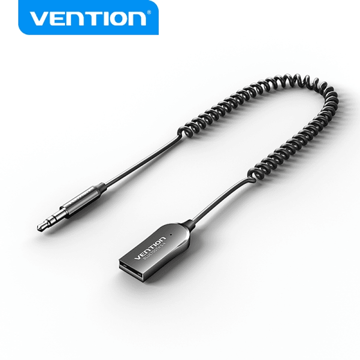 Vention USB Coche Bluetooth 5.4 Audio Receiver - Llamadas Manos Libres - Audio Hi-Fi - Emparejamiento Dual - Plug & Play - Color Negro 1