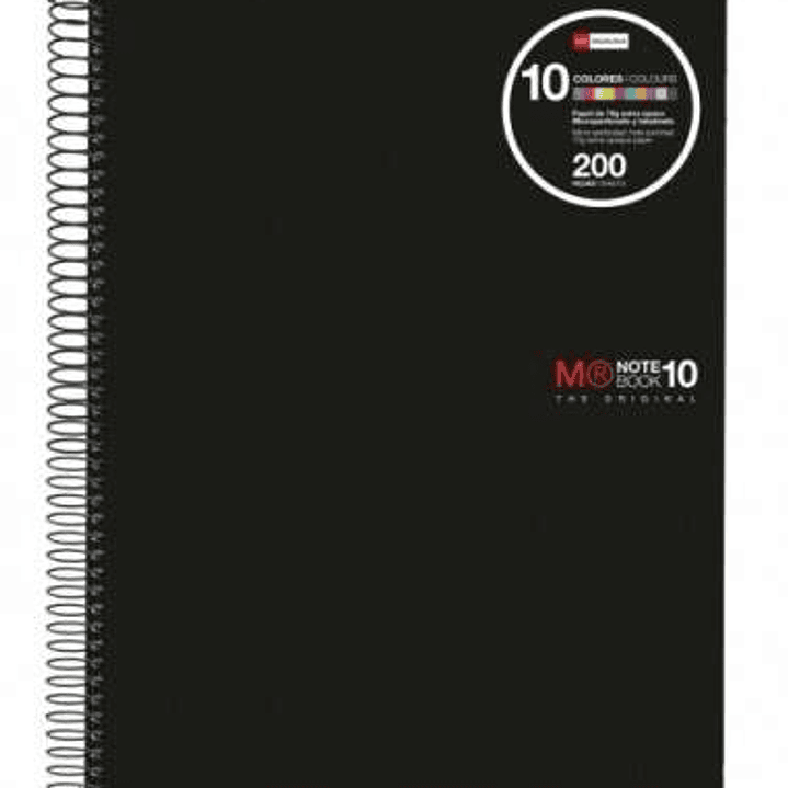 Miquel Rius Notebook10 Cuaderno de Espiral Formato A4 - 200 Hojas de 70gr Microperforadas con 4 Taladros - Cubiertas de Polipropileno - Cuadricula 5x5 1