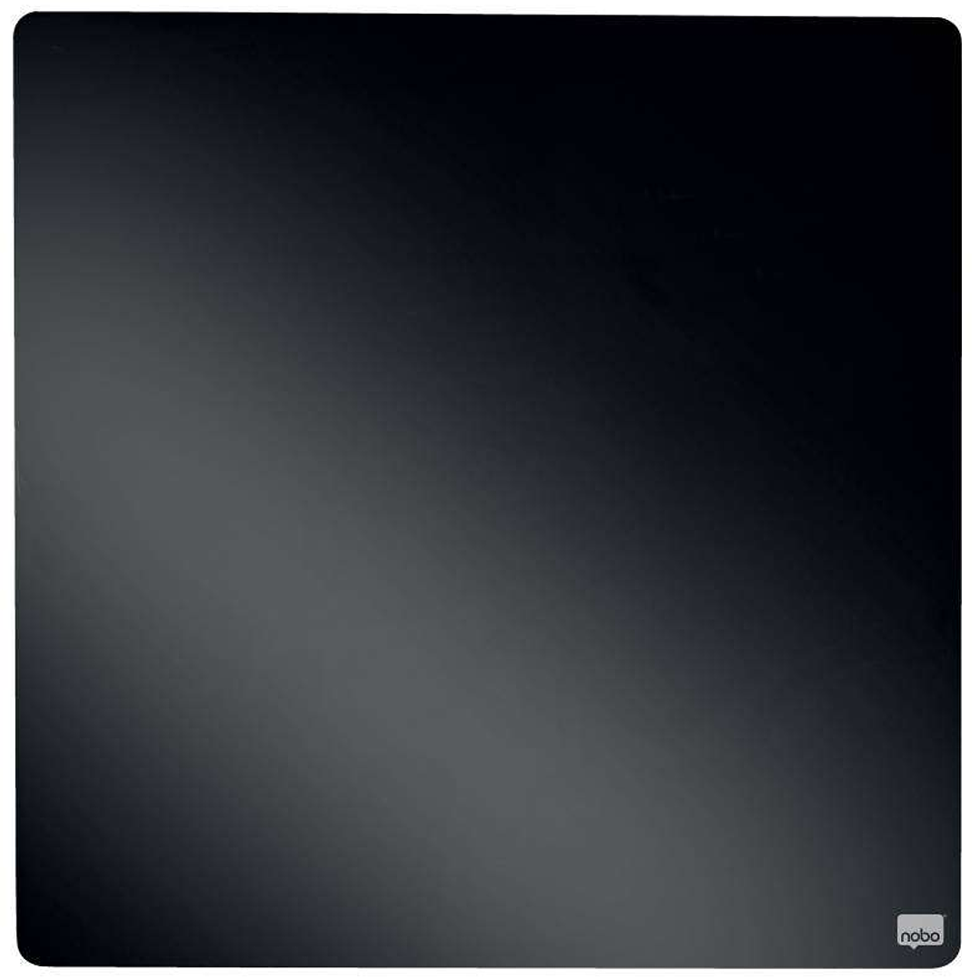 Nobo Tile Mini Pizarra Magnetica 360x360mm - sin Marco - Variedad de Colores - Almohadillas e Imanes - Diseño Creativo y Colorido - Negro 1