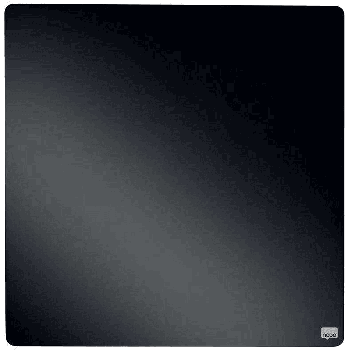 Nobo Tile Mini Pizarra Magnetica 360x360mm - sin Marco - Variedad de Colores - Almohadillas e Imanes - Diseño Creativo y Colorido - Negro 1
