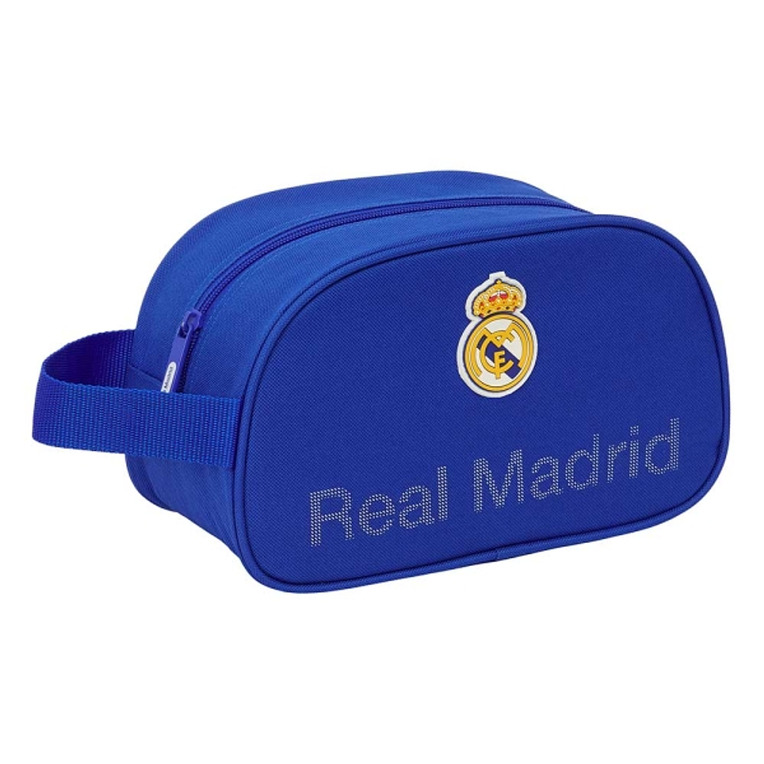 Safta Real Madrid Neceser de 5L - Cremallera - Asa Lateral - Adapatable a Carro - 260x120x150mm - Color Azul 1