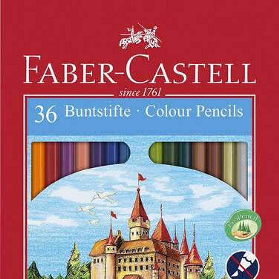 Faber-Castell Classic Colour Pack de 36 Lapices de Colores Hexagonales - Resistencia a la Rotura - Colores Surtidos 1