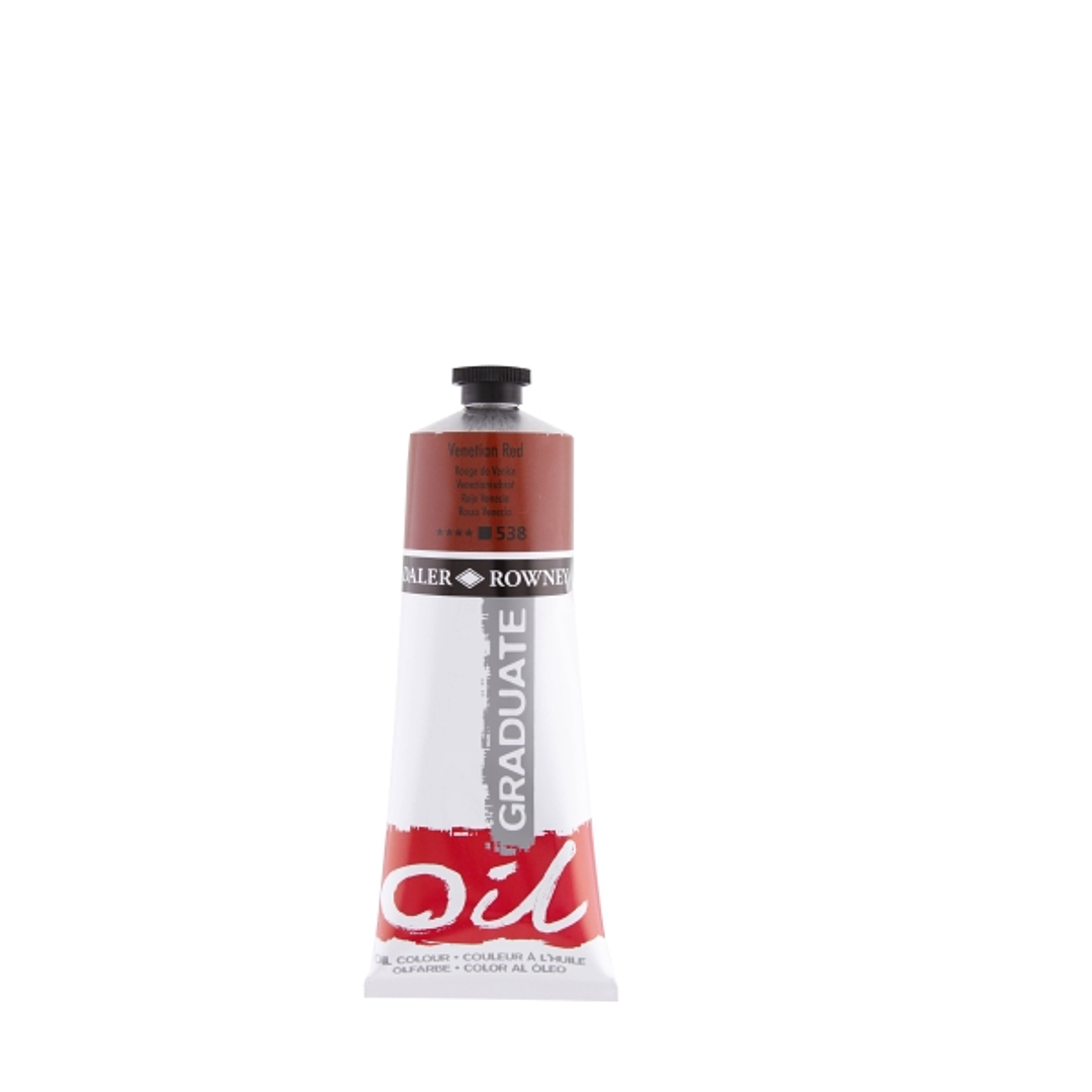 Daler Rowney Graduate Pintura al Oleo - Tubo de Aluminio - 220ml - Color Rojo Veneciano 1