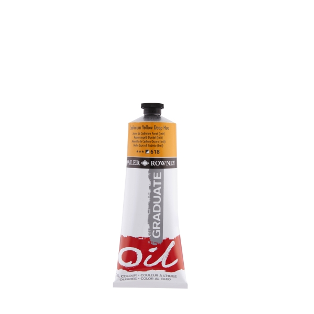 Daler Rowney Graduate Pintura al Oleo - Tubo de Aluminio - 220ml - Color Amarillo de Cadmio Profundo 1