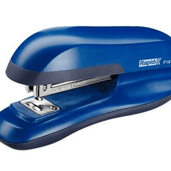 Rapid F16 Grapadora de Sobremesa - Hasta 30 Hojas - Grapado Abierto, Cerrado y Clavado - Color Azul 1