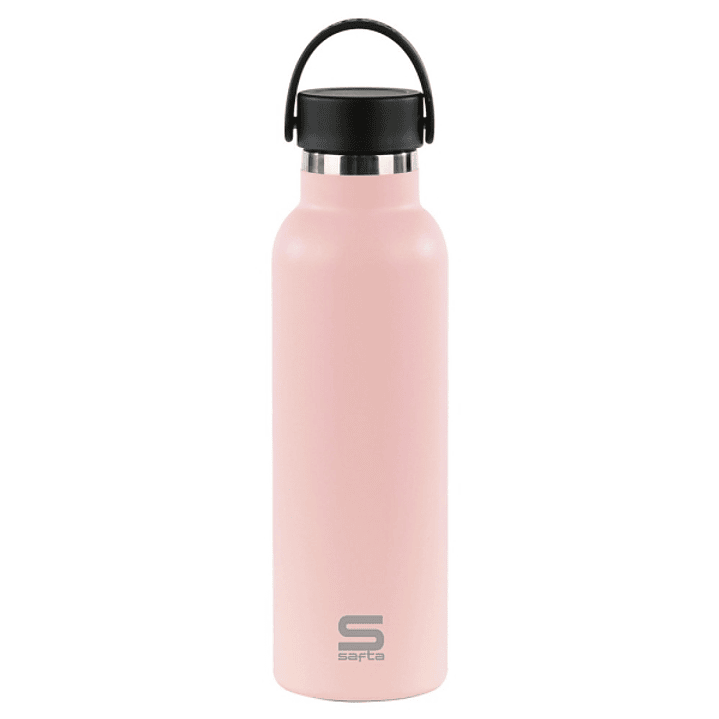 Safta Botella Termo de 600ml - Acero Inoxidable - Asa Superior - Color Rosa 1